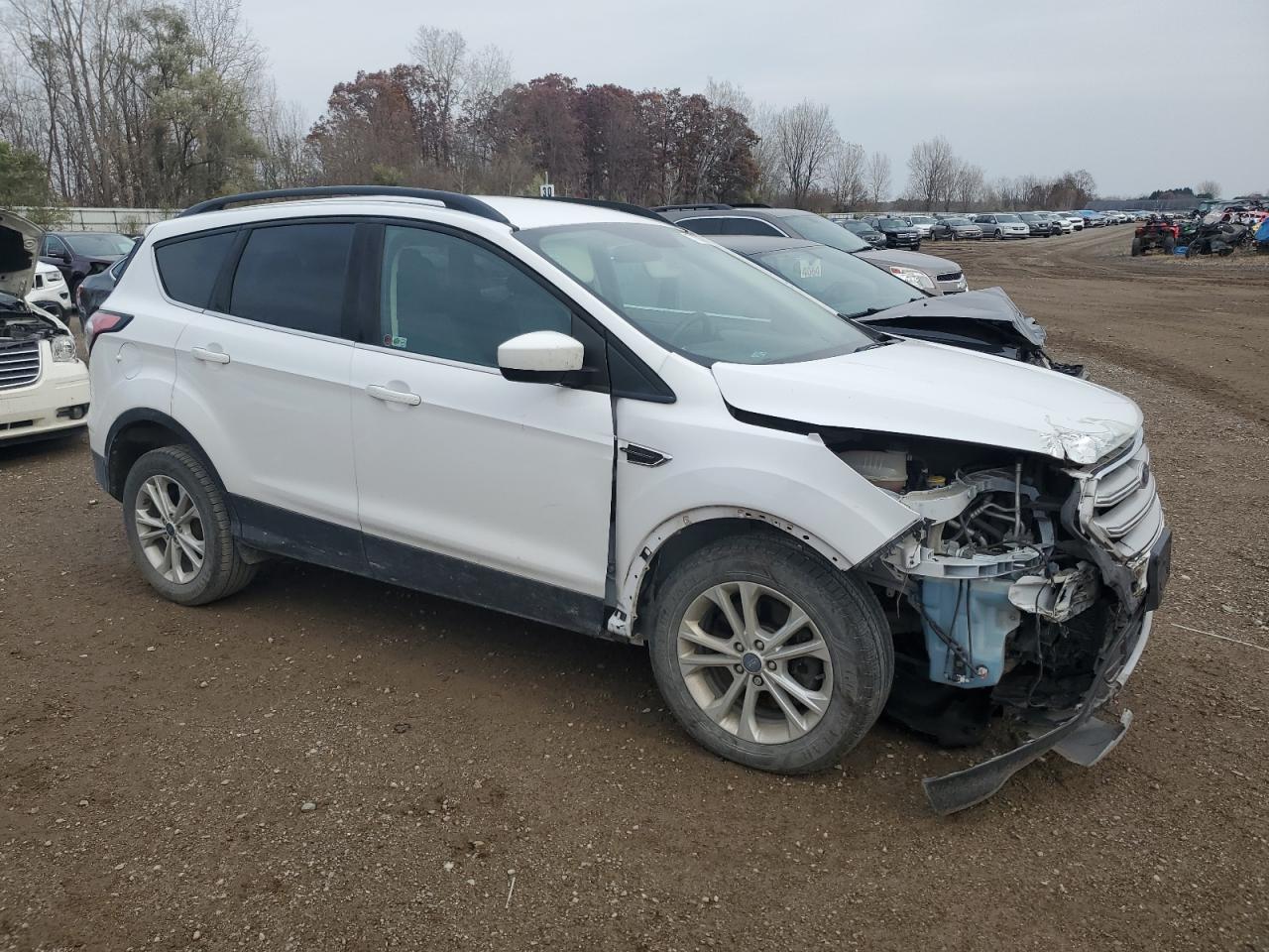 2018 Ford Escape VIN 1FMCU9GD7JUC43034 Copart auction photo, front end / side damage thumbnail 4