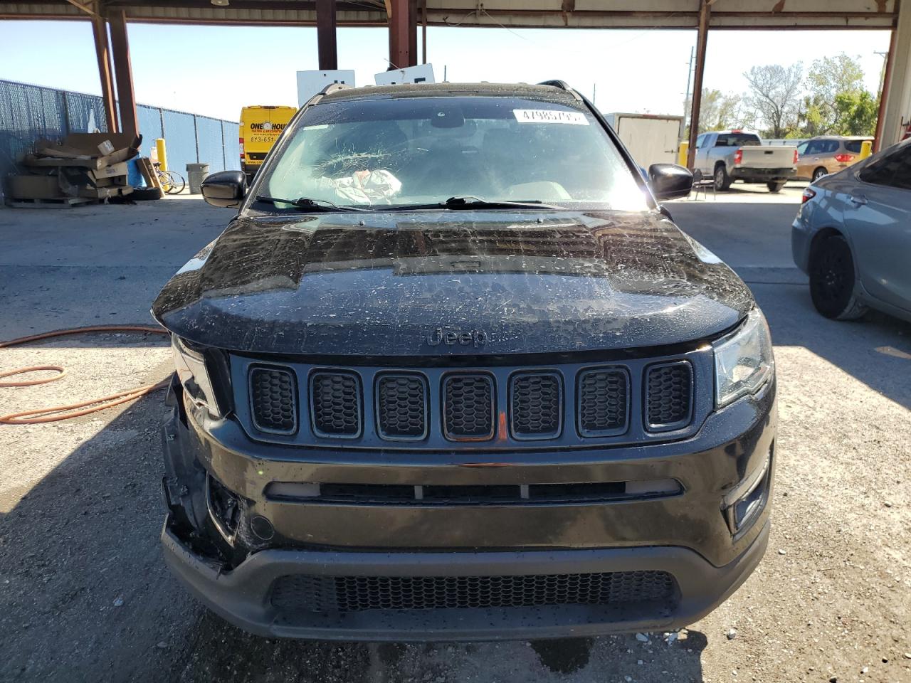2018 Jeep Compass VIN 3C4NJCBB7JT438389 Copart auction photo, front end / side damage thumbnail 5