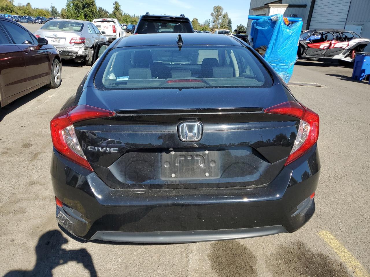 2018 Honda Civic VIN 2HGFC1E38JH646248 Copart auction photo, all over damage thumbnail 6