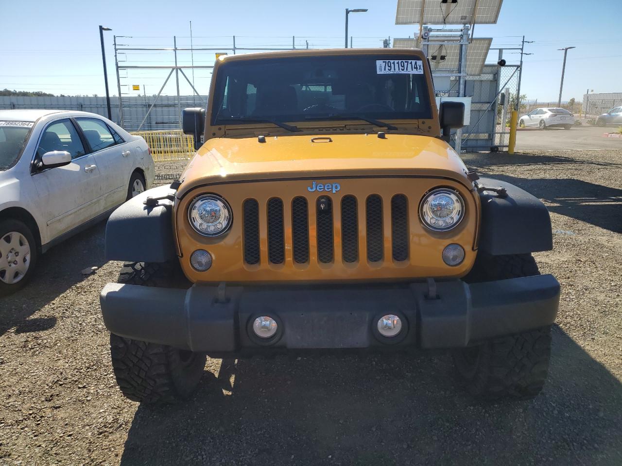 2014 Jeep Wrangler VIN 1C4HJWFGXEL296982 Copart auction photo, side damage thumbnail 5