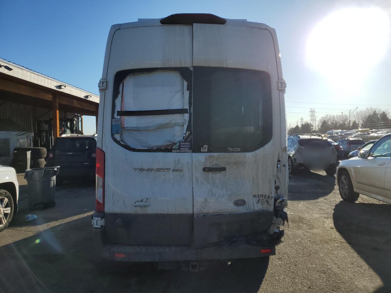2018 Ford Transit VIN 1FTYR2XG9JKA17313 Copart auction photo, all over damage thumbnail 6