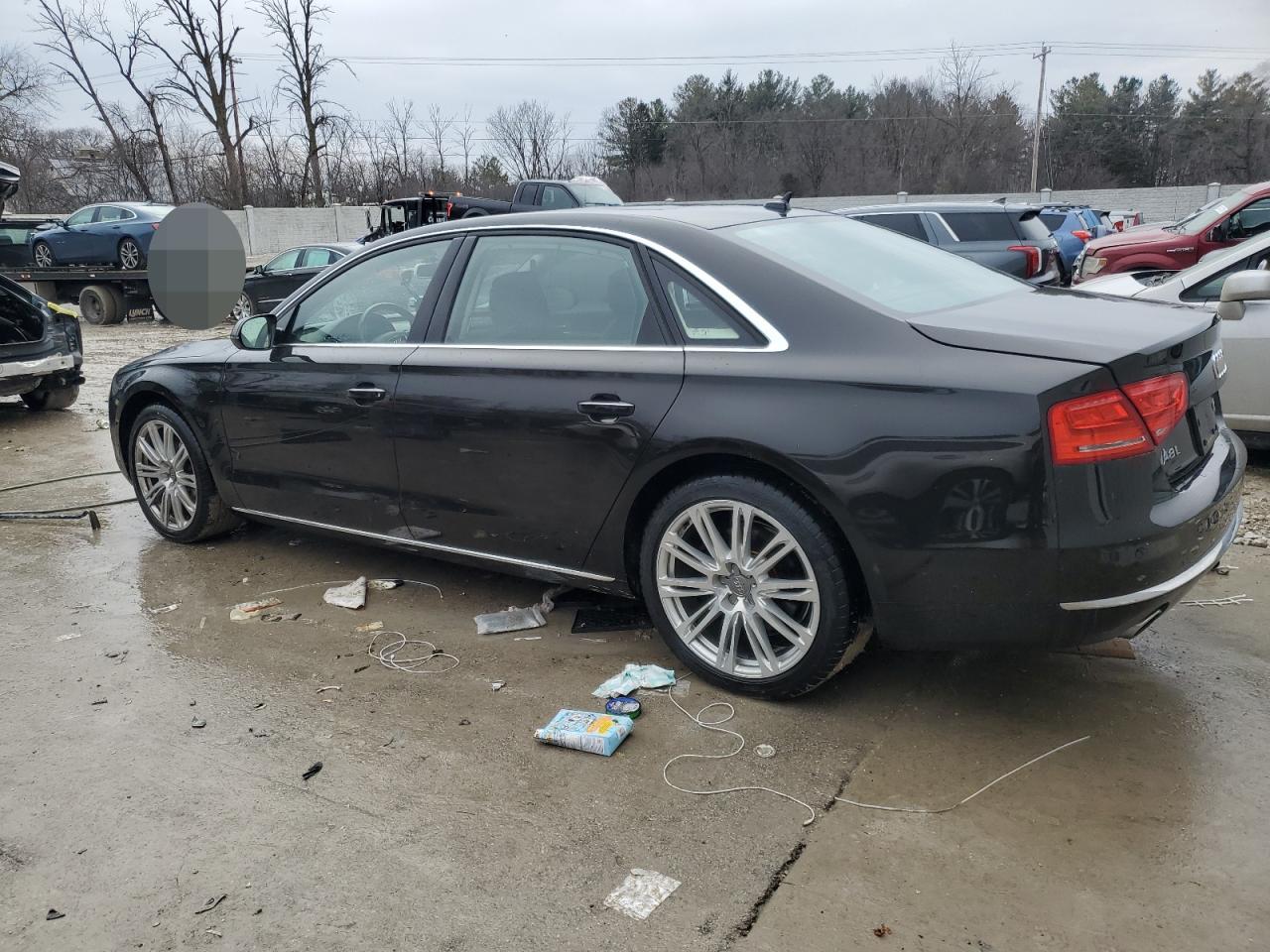2014 Audi A8 VIN WAURMAFD3EN001307 Copart auction photo, minor dent/scratches damage thumbnail 2