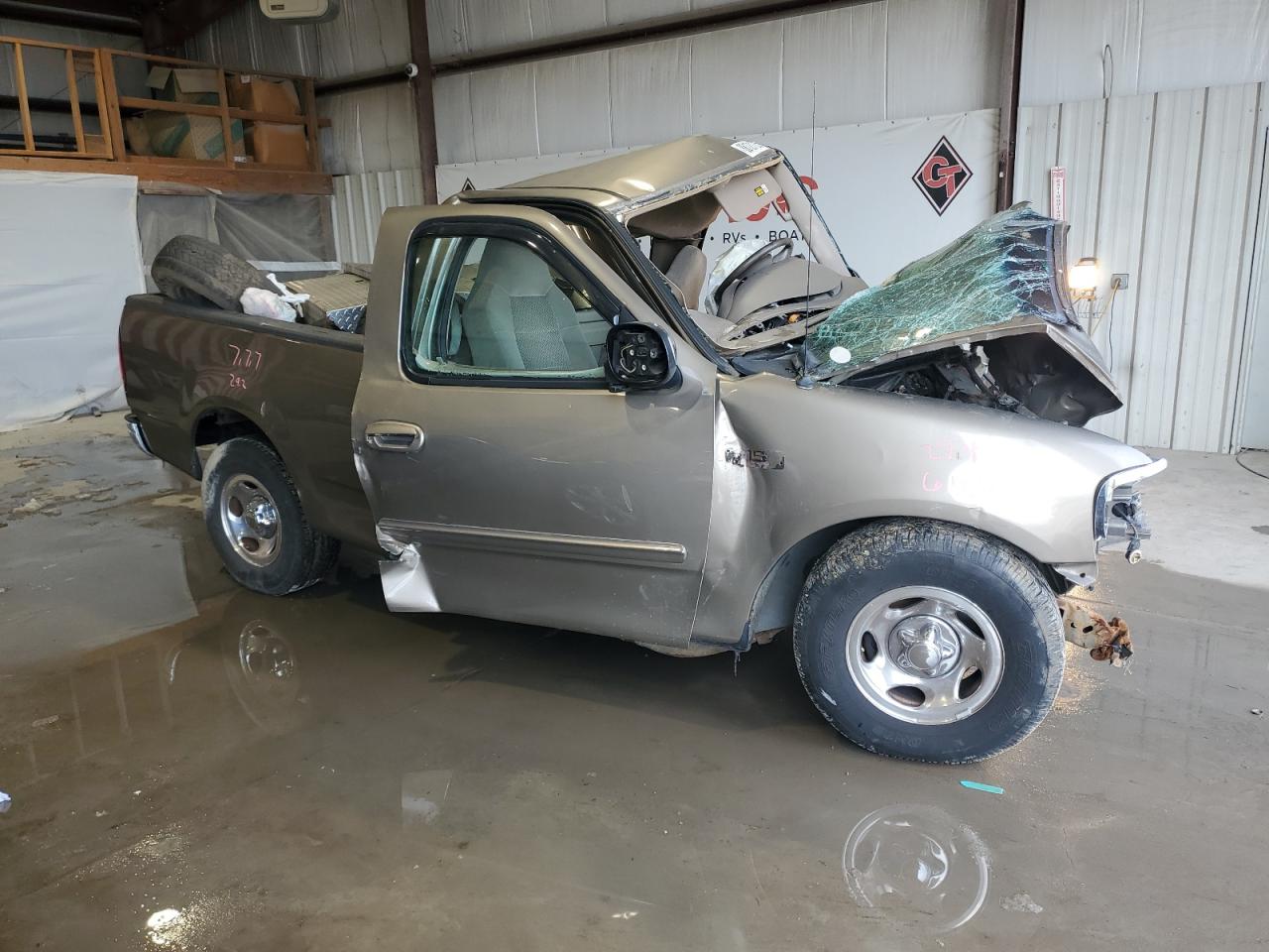 2002 Ford F-150 VIN 1FTRF17252NB01401 Copart auction photo, all over damage thumbnail 4