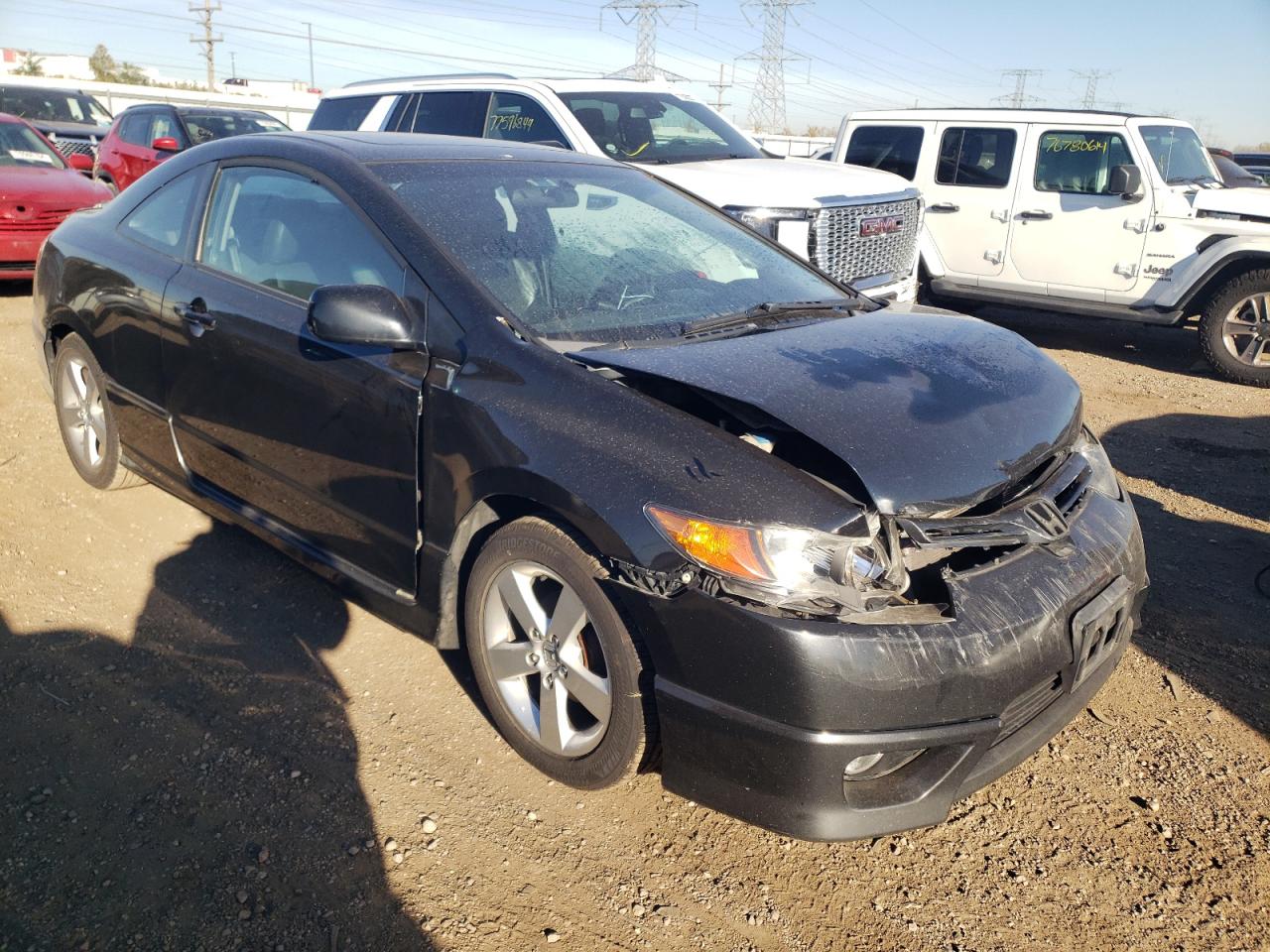 2008 Honda Civic VIN 2HGFG12968H531851 Copart auction photo, front end damage thumbnail 4