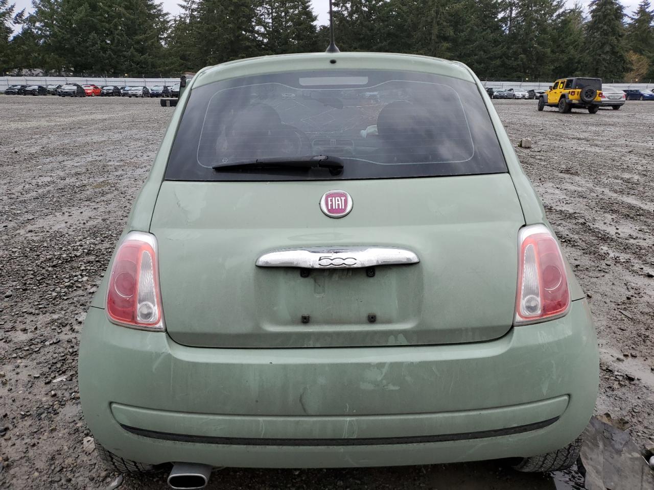 2015 Fiat 500 VIN 3C3CFFAR7FT601885 Copart auction photo, side / front end damage thumbnail 6