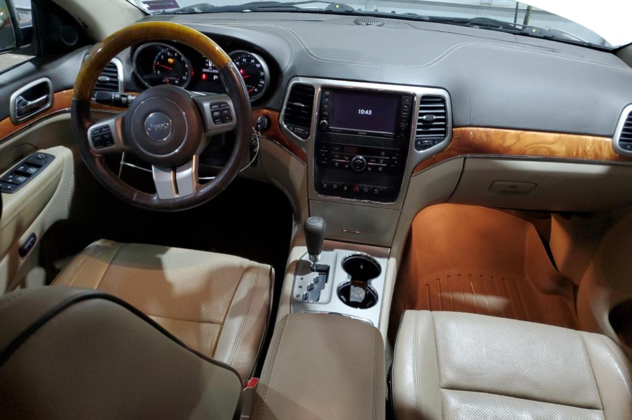2012 Jeep Grand Cherokee VIN 1C4RJFCT5CC185100 Copart auction photo, front end / side damage thumbnail 8