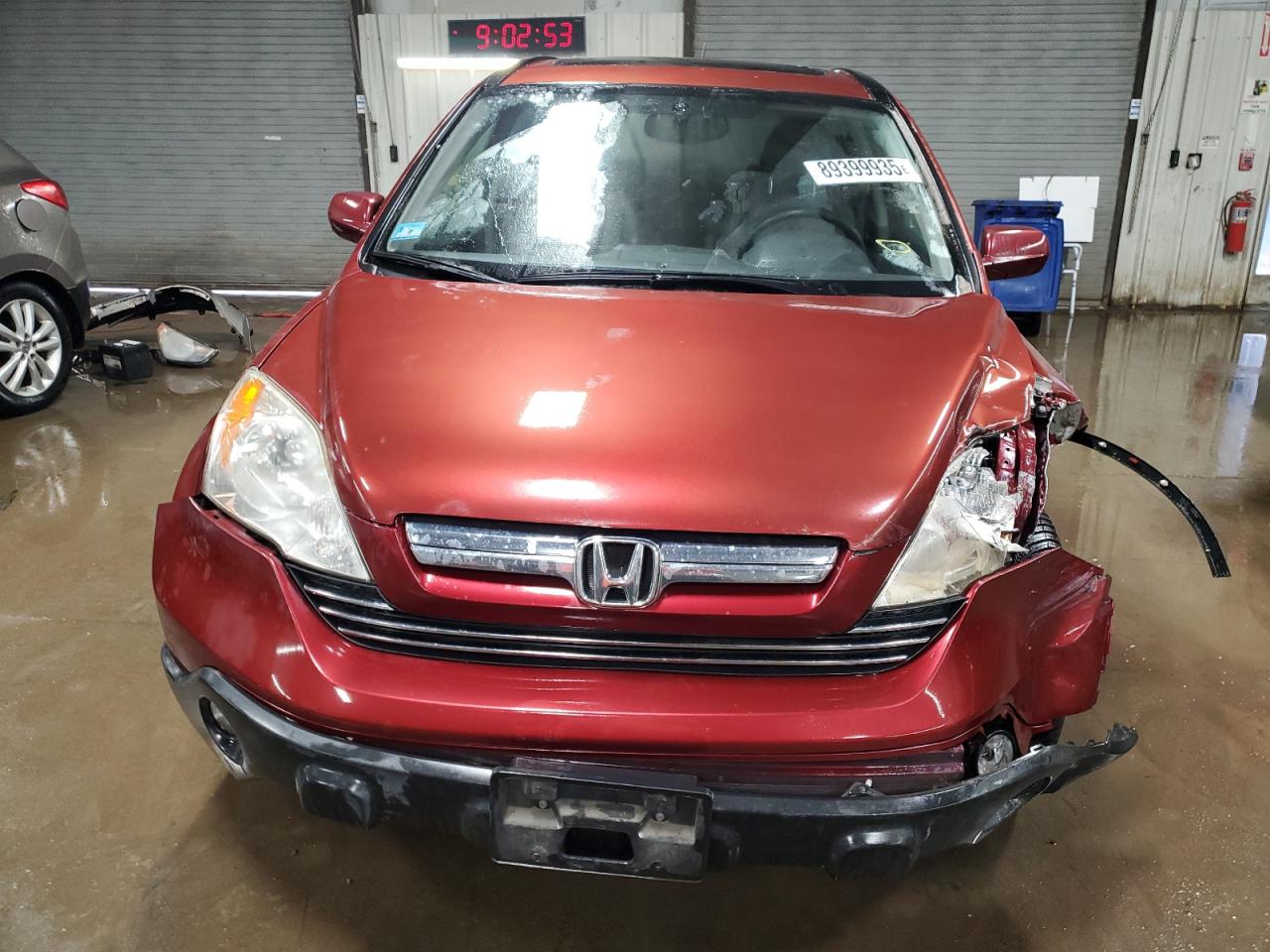 2008 Honda CR-V VIN JHLRE48768C075722 Copart auction photo, front end / side damage thumbnail 5