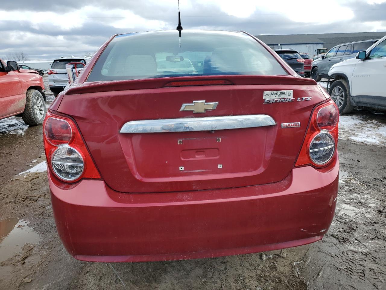 2014 Chevrolet Sonic VIN 1G1JE5SB2E4212294 Copart auction photo, front end / minor dent/scratches damage thumbnail 6