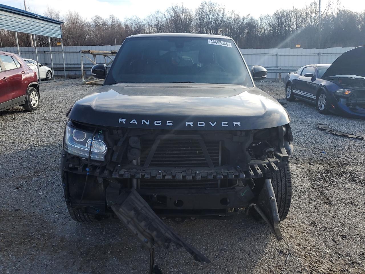 2015 Land Rover Range Rover VIN SALGR2VF5FA206049 Copart auction photo, front end damage thumbnail 5