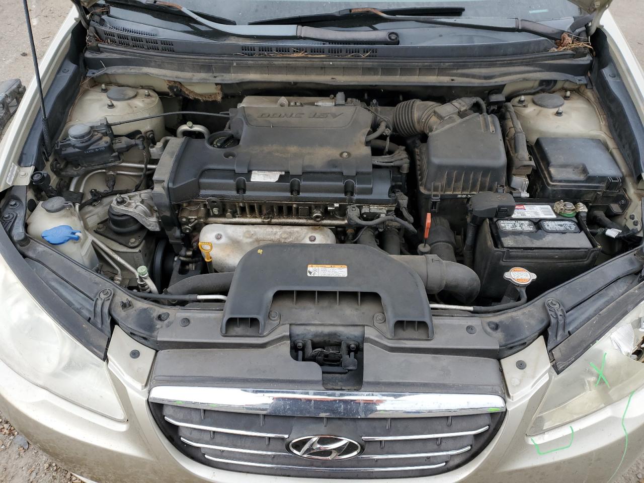 2008 Hyundai Elantra VIN KMHDU46D28U449607 Copart auction photo, front end / side damage thumbnail 11