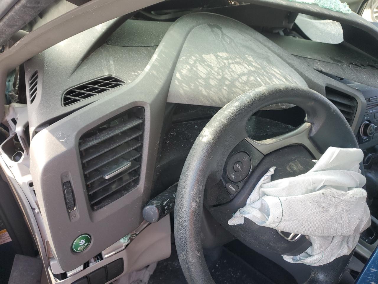 2012 Honda Civic VIN 2HGFB2F51CH511107 Copart auction photo, front end / undercarriage damage thumbnail 9