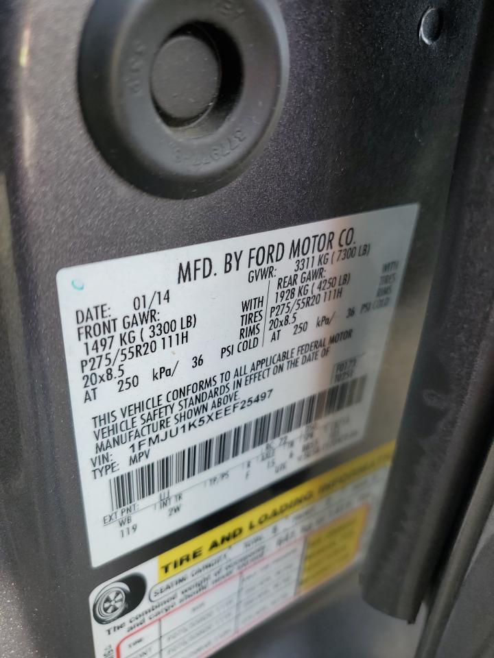 2014 Ford Expedition VIN 1FMJU1K5XEEF25497 Copart auction photo, front end damage thumbnail 14