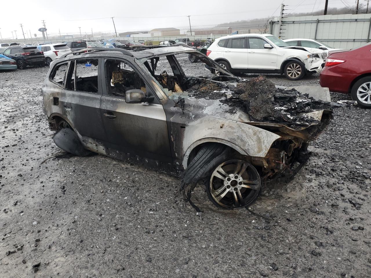 2006 BMW X3 VIN WBXPA93486WG79204 Copart auction photo, burn damage thumbnail 4