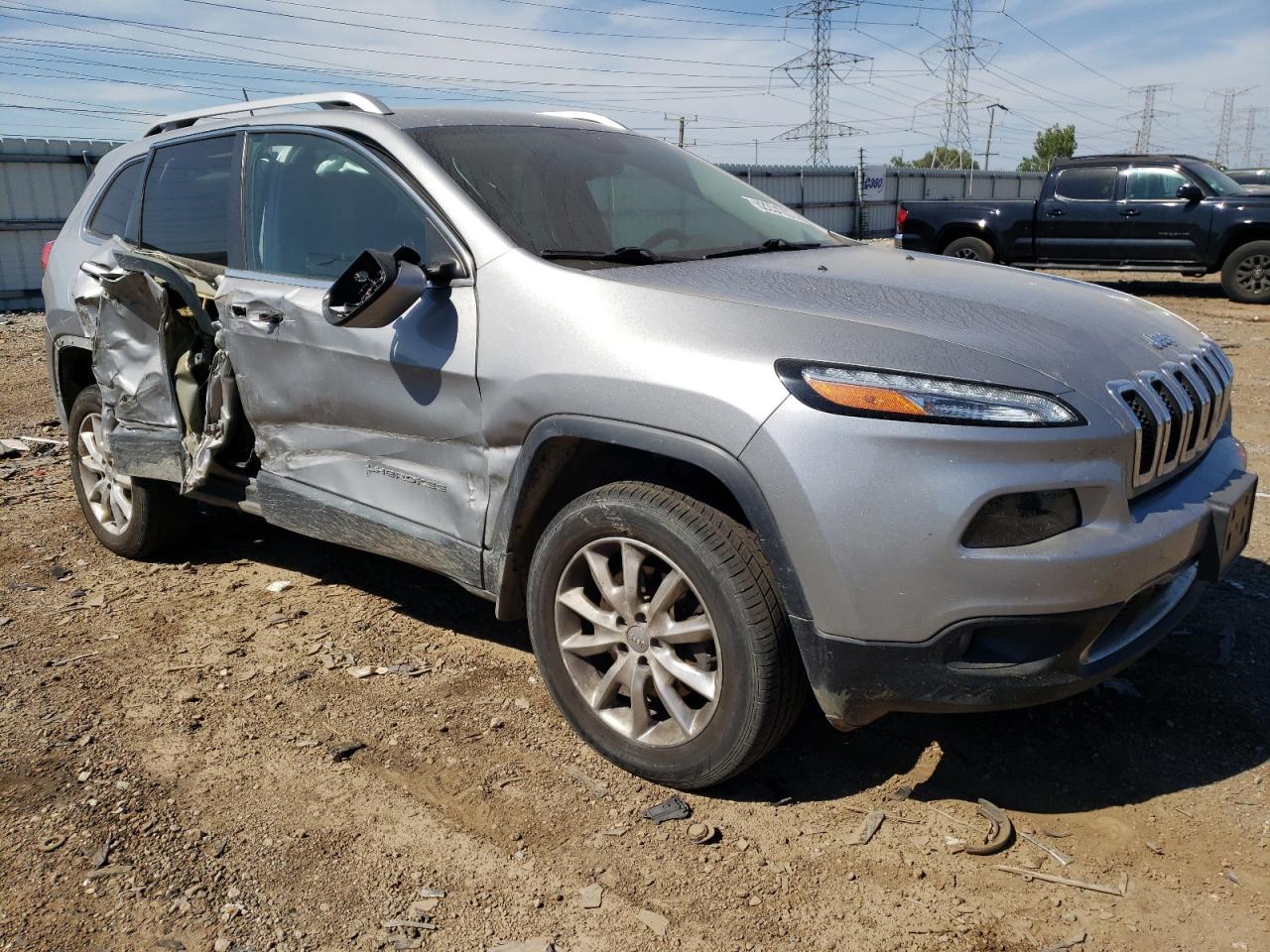 2014 Jeep Grand Cherokee VIN 1C4PJMDB5EW177744 Copart auction photo, side / front end damage thumbnail 4