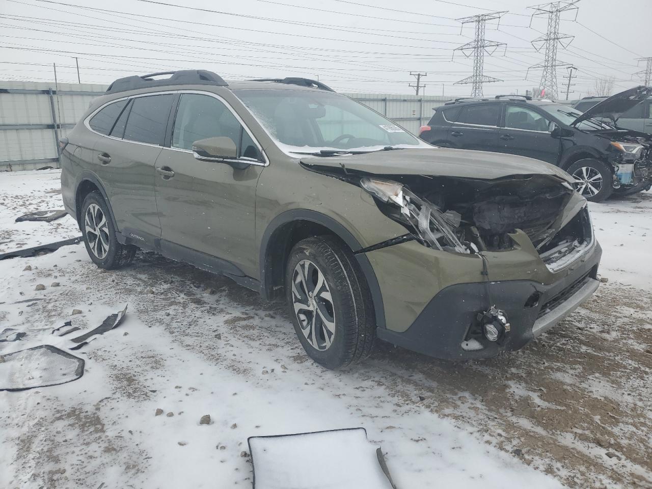2020 Subaru Outback VIN 4S4BTANC8L3131992 Copart auction photo, front end / side damage thumbnail 4