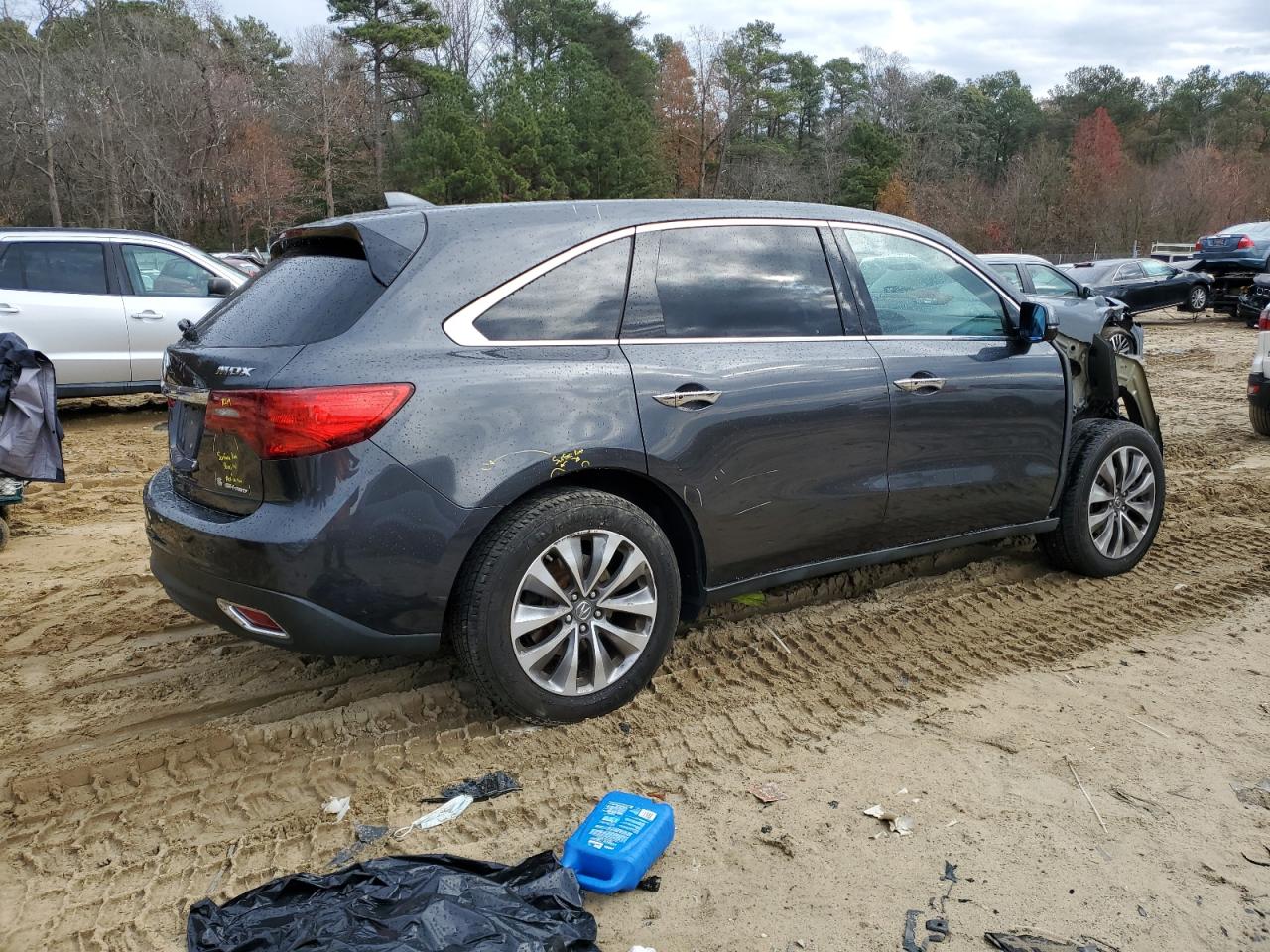 2016 Acura MDX VIN 5FRYD4H40GB030115 Copart auction photo, frame damage / rejected repair damage thumbnail 3