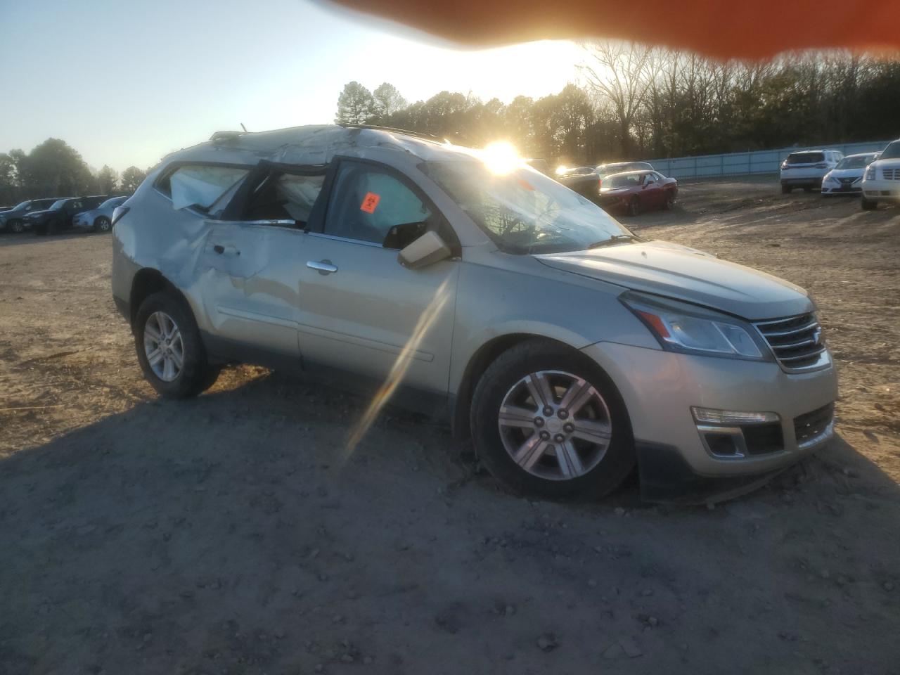 2013 Chevrolet Traverse VIN 1GNKRJKD9DJ246069 Copart auction photo, all over damage thumbnail 4