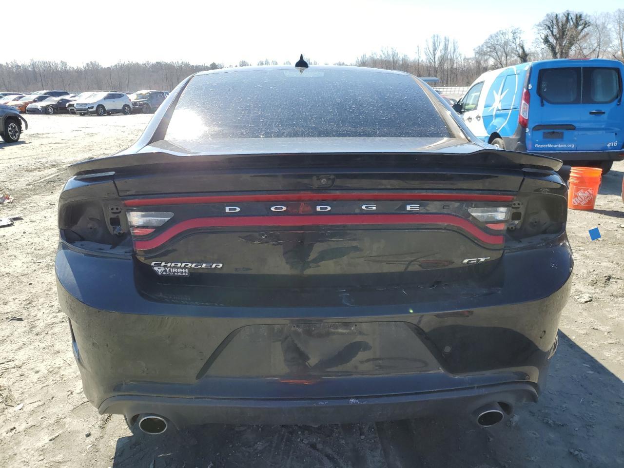 2019 Dodge Charger VIN 2C3CDXHG1KH567672 Copart auction photo, side / rear end damage thumbnail 6