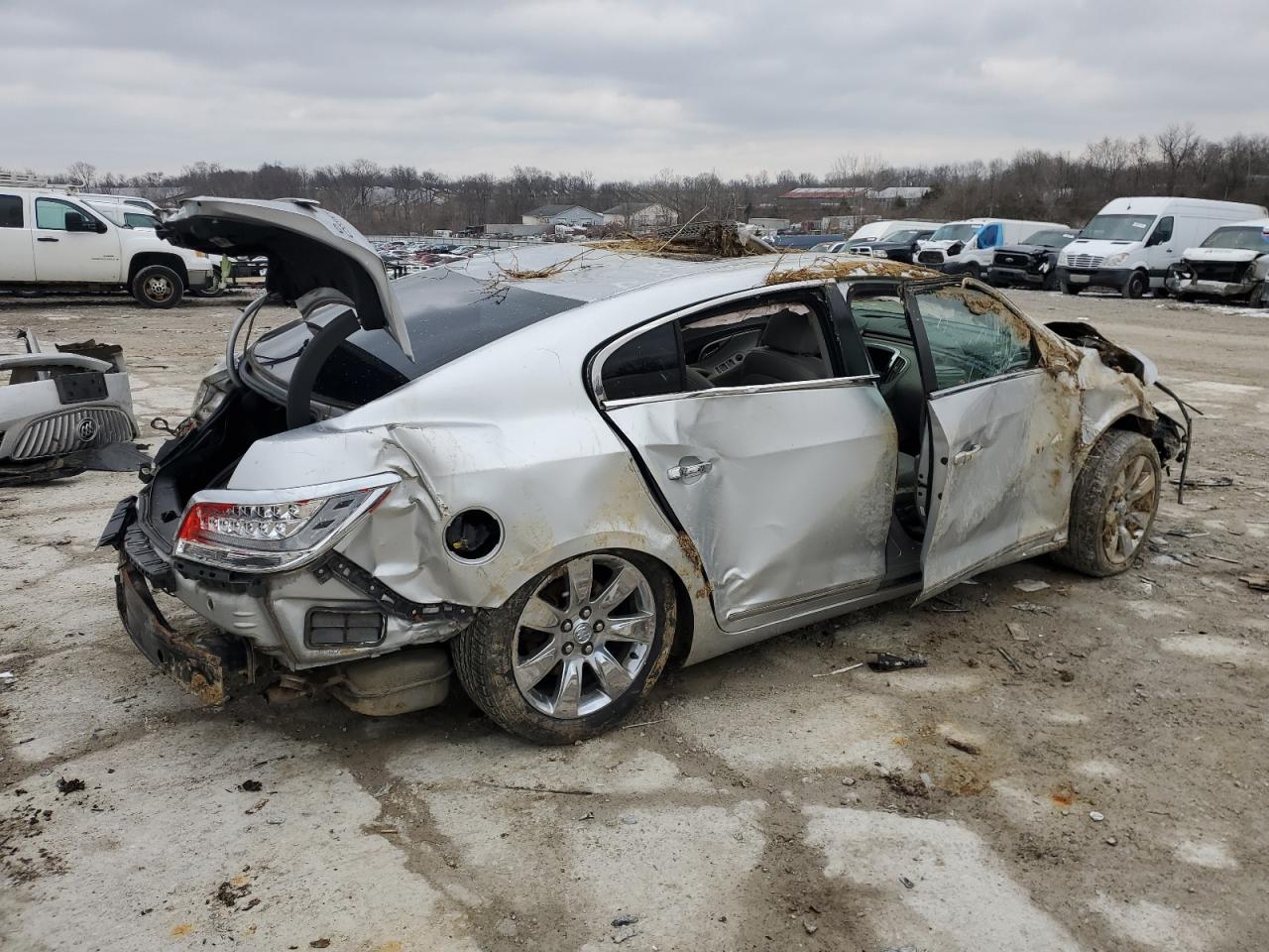 2010 Buick LaCrosse VIN 1G4GE5GV3AF227210 Copart auction photo, rollover / all over damage thumbnail 3