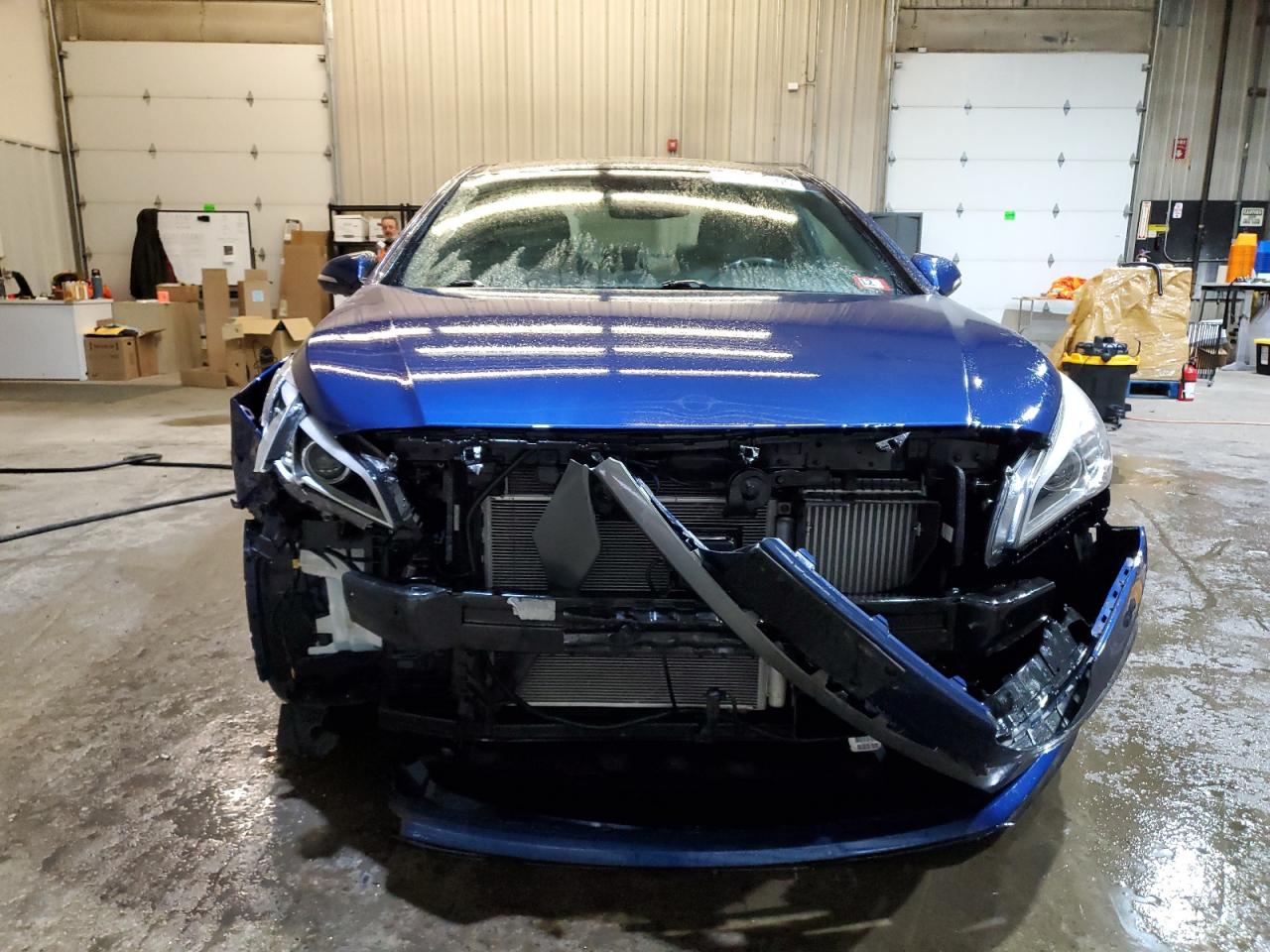 2015 Hyundai Sonata VIN 5NPE34AB0FH166275 Copart auction photo, front end / side damage thumbnail 5