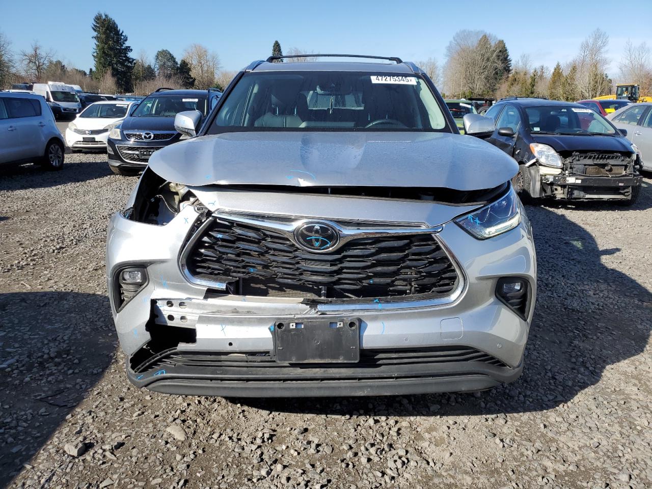 2023 Toyota Highlander VIN 5TDKDRBH1PS047176 Copart auction photo, front end damage thumbnail 5