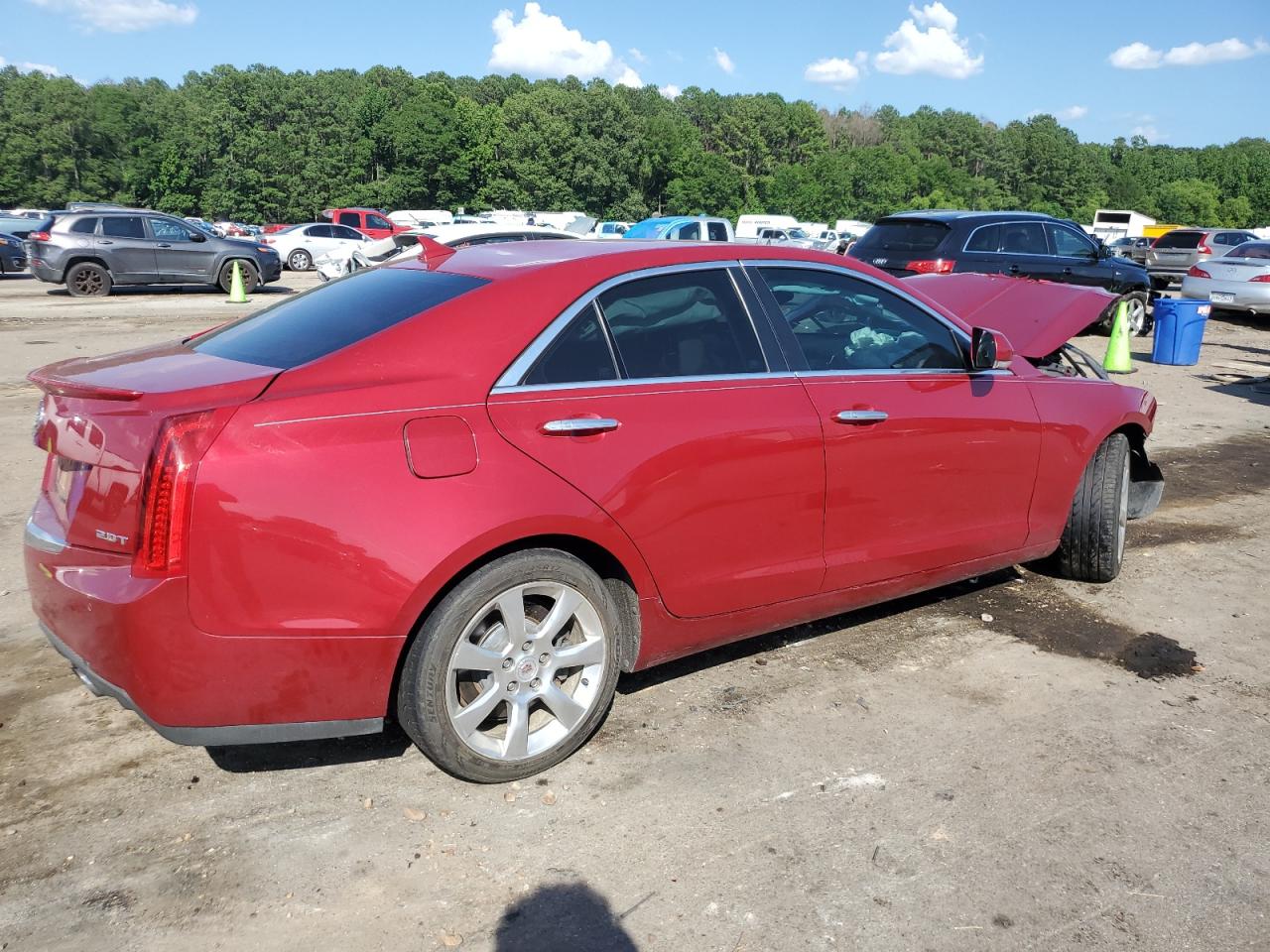2013 Cadillac ATS VIN 1G6AB5RX3D0164895 Copart auction photo, front end / side damage thumbnail 3