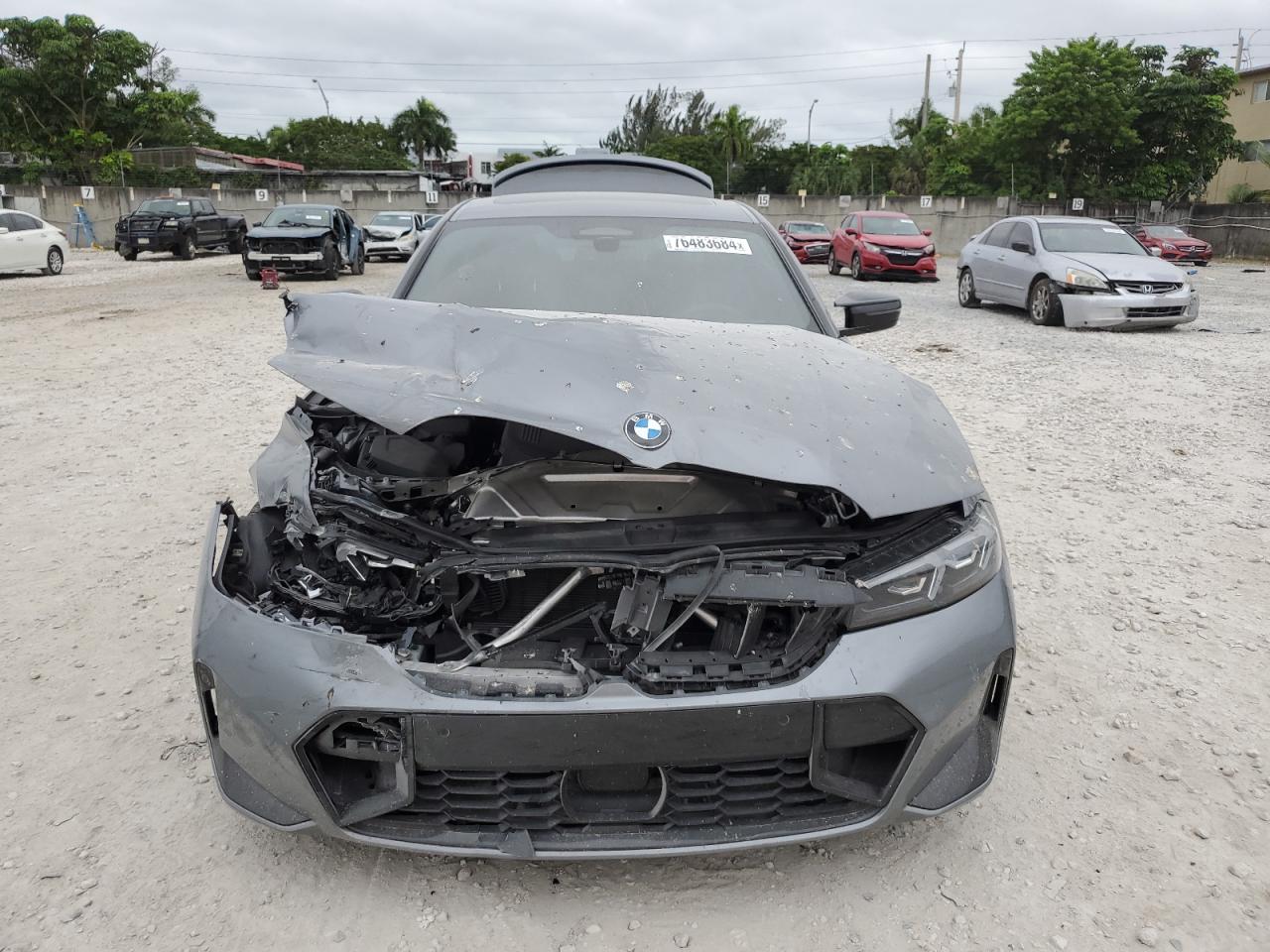 2024 BMW M3 VIN 3MW49FS0XR8E19139 Copart auction photo, front end / rear end damage thumbnail 5