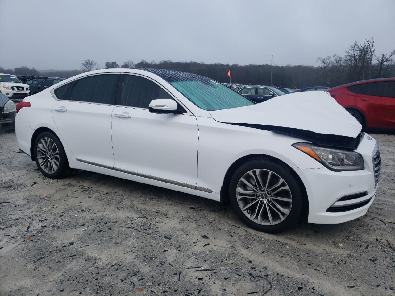 2015 Hyundai Genesis VIN KMHGN4JE8FU027400 Copart auction photo, front end damage thumbnail 4