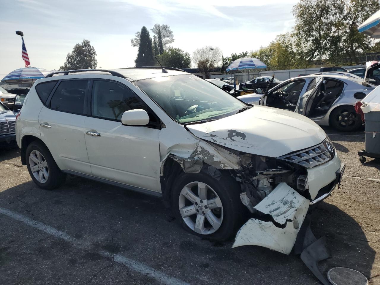 2006 Nissan Murano VIN JN8AZ08T96W414106 Copart auction photo, front end / undercarriage damage thumbnail 4