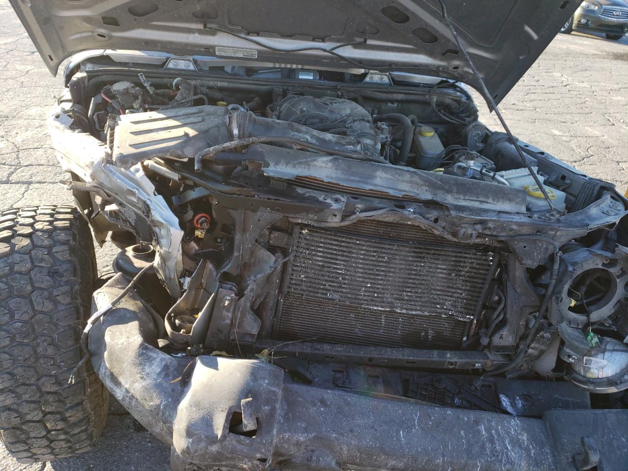 2014 Jeep Wrangler VIN 1C4BJWDG4EL316345 Copart auction photo, front end / side damage thumbnail 13