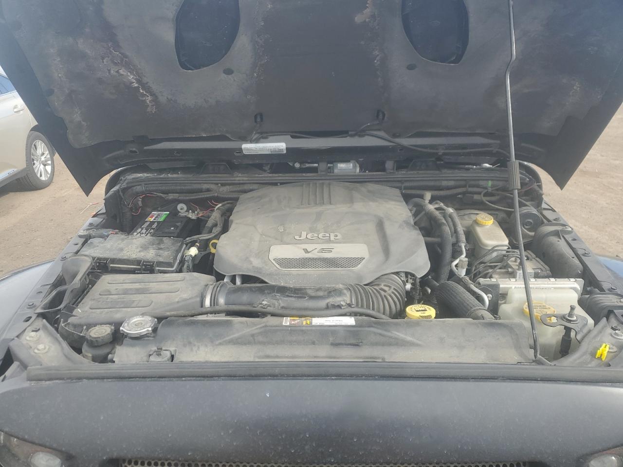 2015 Jeep Wrangler VIN 1C4BJWEGXFL601728 Copart auction photo, front end / undercarriage damage thumbnail 13