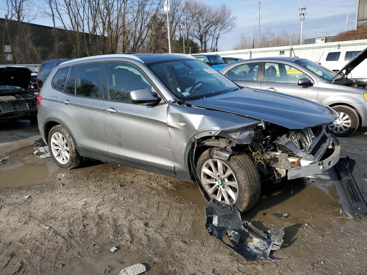 2013 BMW X3 VIN 5UXWX9C59D0A20577 Copart auction photo, front end damage thumbnail 4