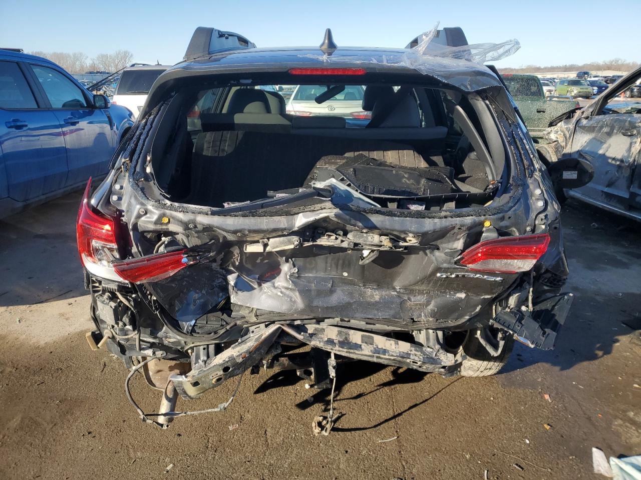 2018 Subaru Outback VIN 4S4BSANC1J3302128 Copart auction photo, rear end damage thumbnail 6