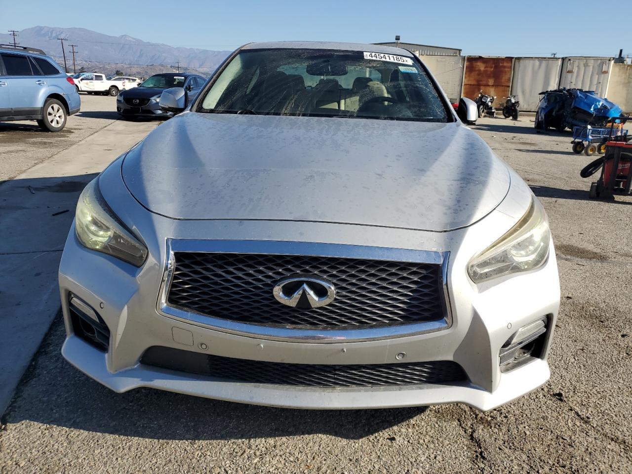 2014 Infiniti Q50 VIN JN1BV7AP1EM671162 Copart auction photo, undercarriage damage thumbnail 5
