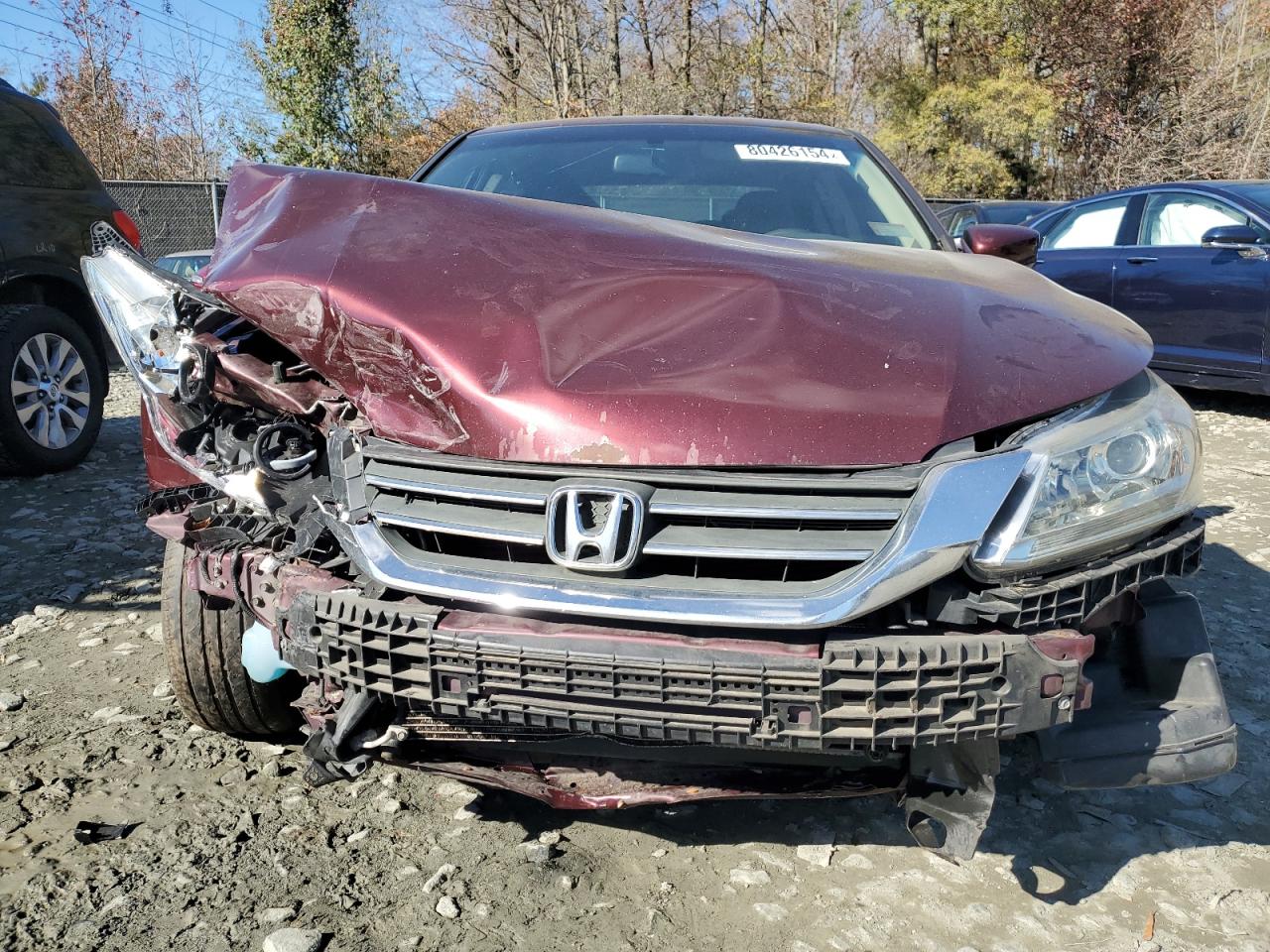 2014 Honda Accord VIN 1HGCR2F3XEA156906 Copart auction photo, front end damage thumbnail 5