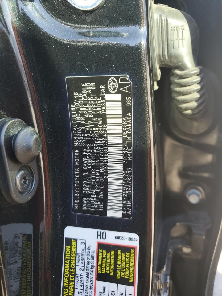 2017 Toyota Corolla VIN 2T1BURHE6HC784736 Copart auction photo, front end damage thumbnail 13