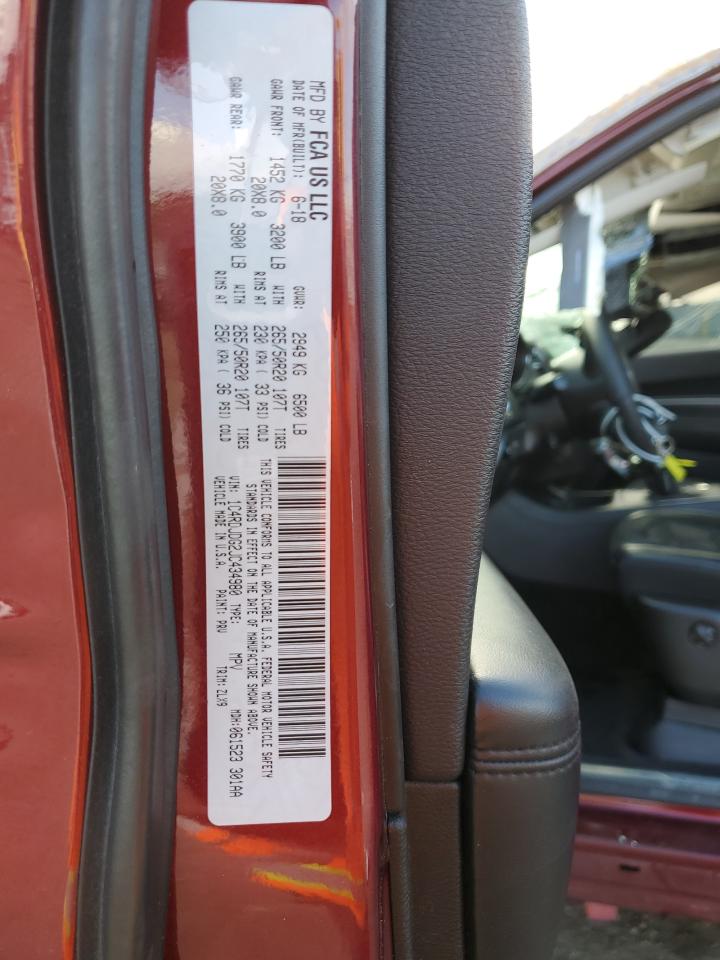 2018 Dodge Durango VIN 1C4RDJDG2JC434980 Copart auction photo, all over damage thumbnail 14