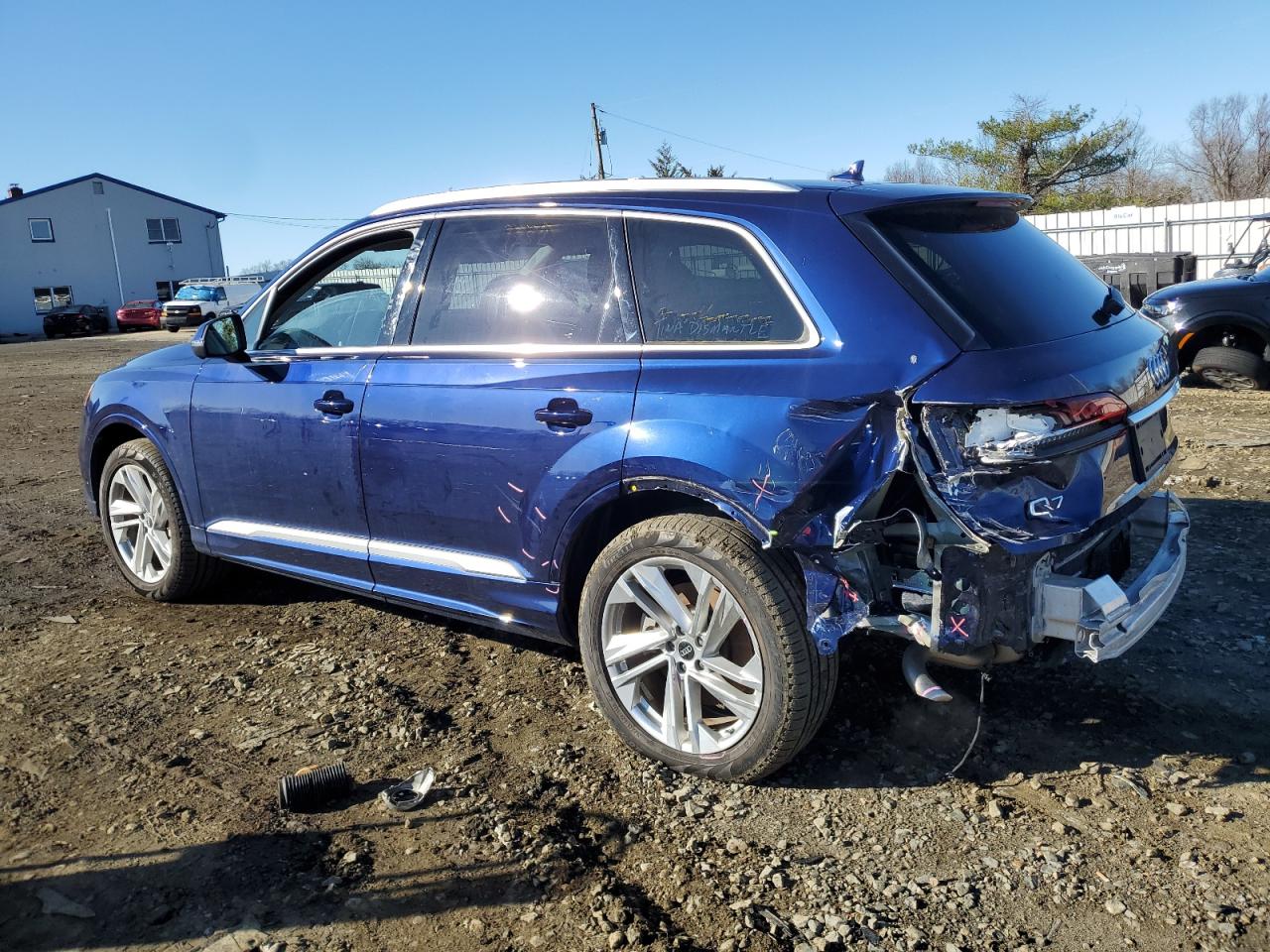 2022 Audi Q7 VIN WA1LXBF71ND011558 Copart auction photo, rear end / side damage thumbnail 2