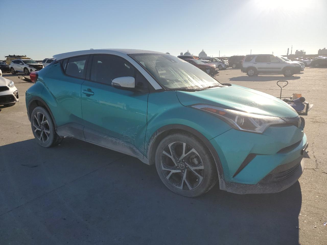 2018 Toyota C-HR VIN NMTKHMBX0JR037405 Copart auction photo, front end / undercarriage damage thumbnail 4