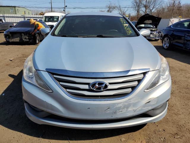 2014 Hyundai Sonata VIN 5NPEB4AC0EH901220 Copart auction photo, side / front end damage thumbnail 5
