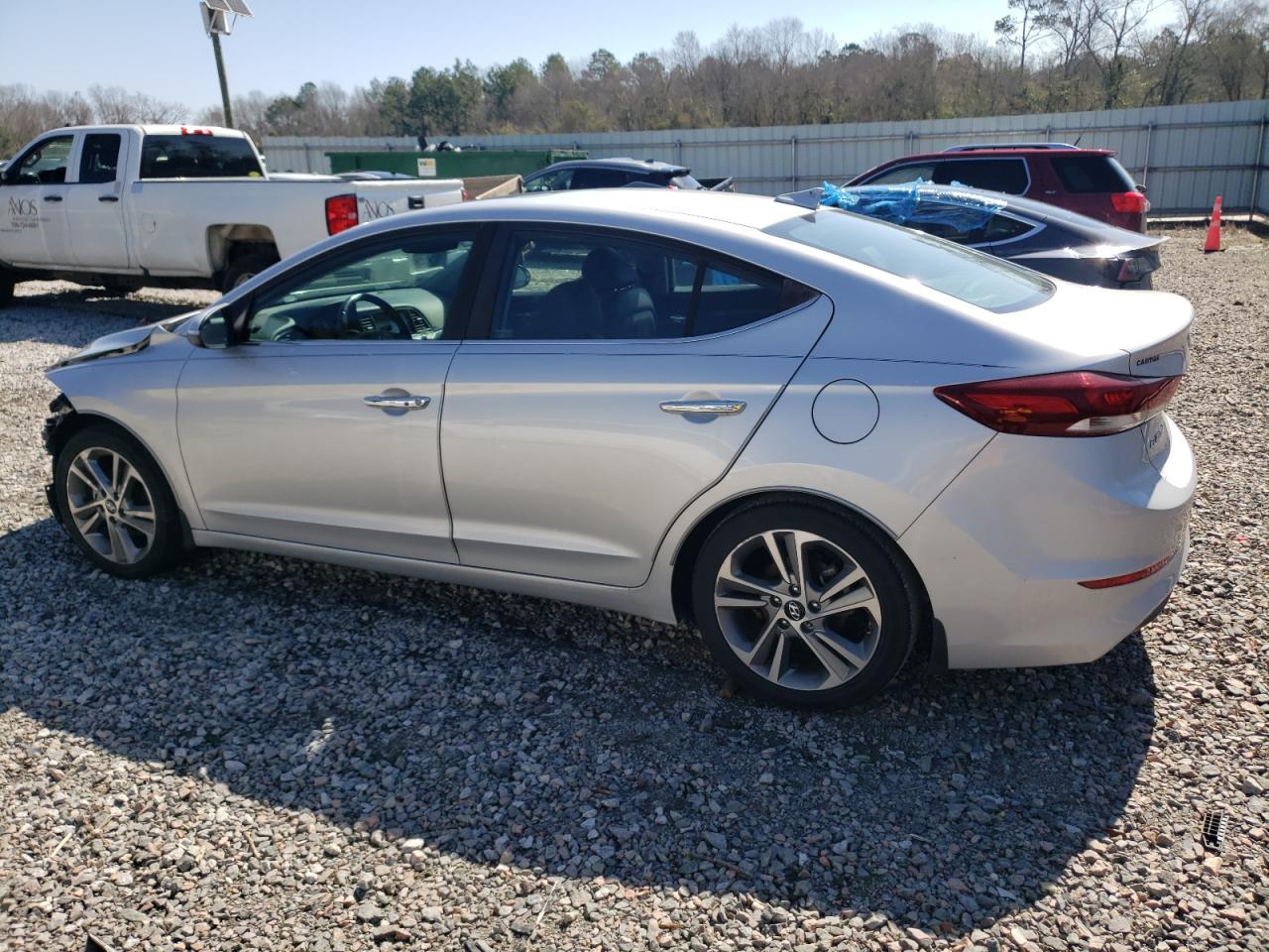 2017 Hyundai Elantra VIN KMHD84LF0HU260206 Copart auction photo, front end / minor dent/scratches damage thumbnail 2