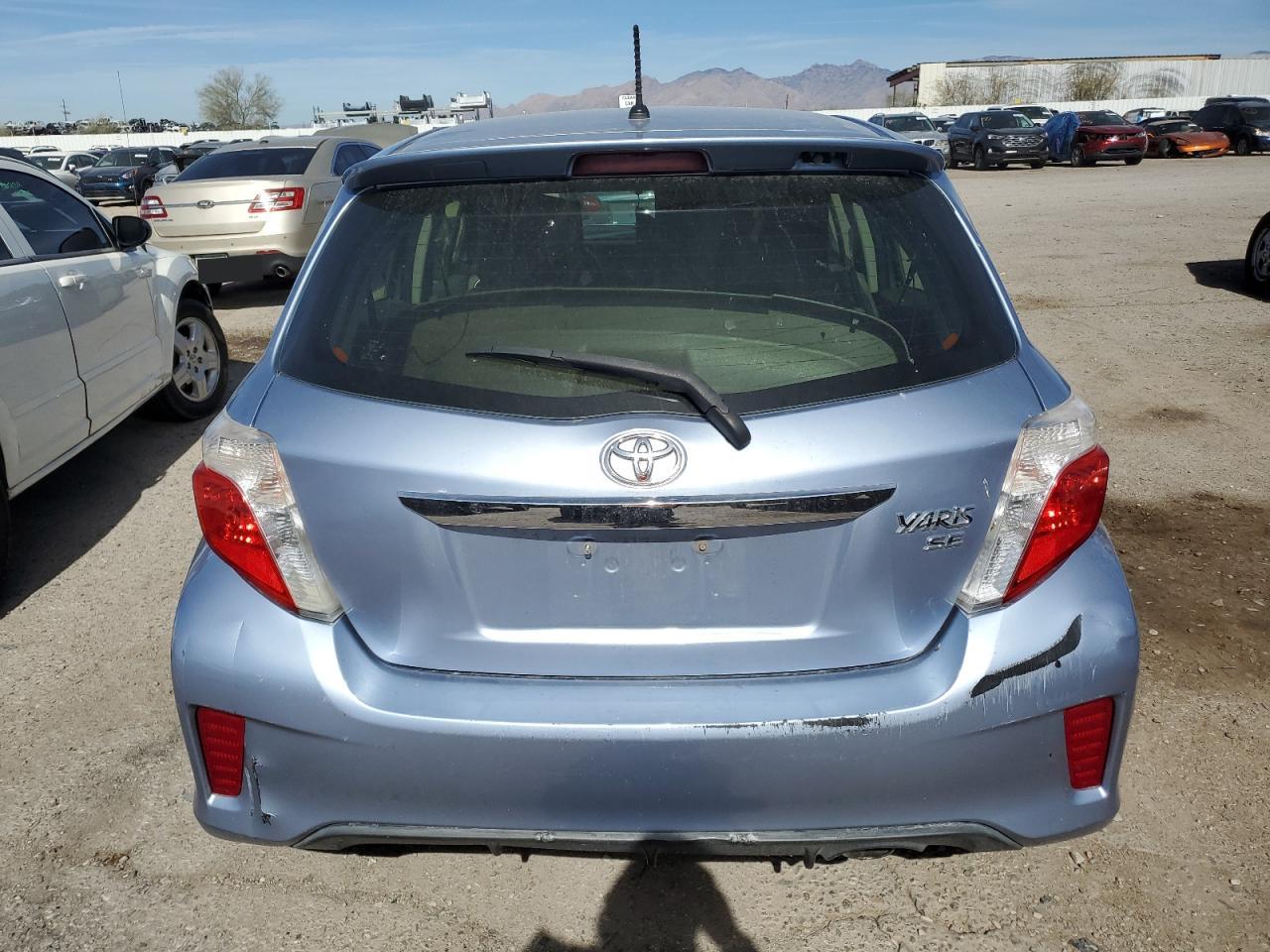 2014 Toyota Yaris VIN JTDKTUD35ED593415 Copart auction photo, undercarriage / front end damage thumbnail 6