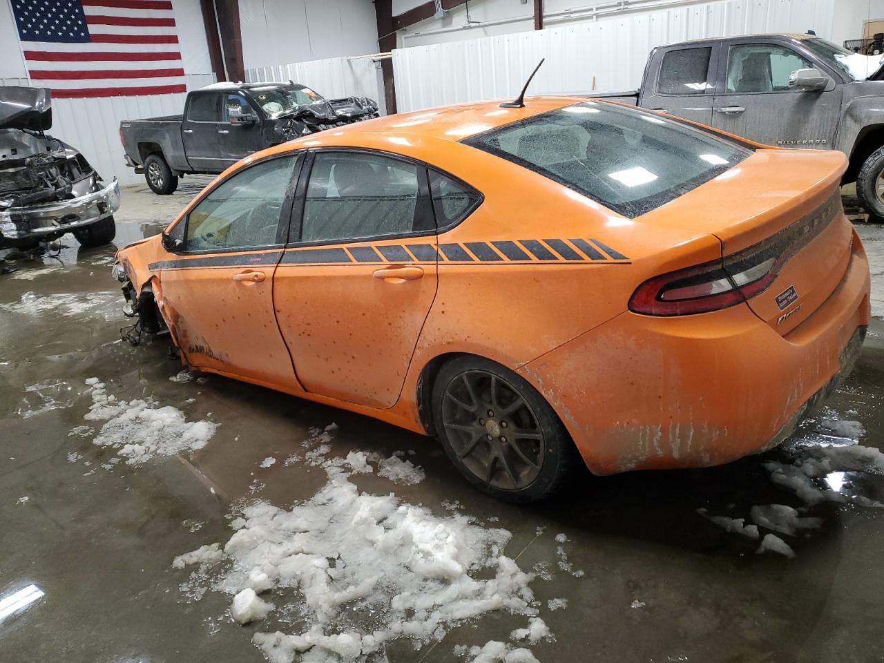 2013 Dodge Dart VIN 1C3CDFBA0DD345994 Copart auction photo, front end / side damage thumbnail 2