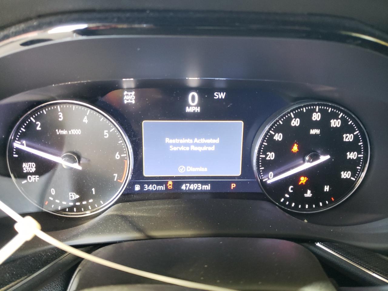 2022 Buick Envision VIN LRBFZPR45ND016319 Copart auction photo, front end / side damage thumbnail 9