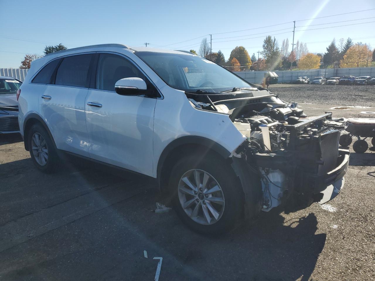 2019 KIA Sorento VIN 5XYPG4A52KG464285 Copart auction photo, front end / side damage thumbnail 4
