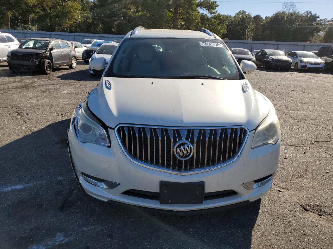 2015 Buick Enclave VIN 5GAKRBKD2FJ242447 Copart auction photo, side / front end damage thumbnail 5