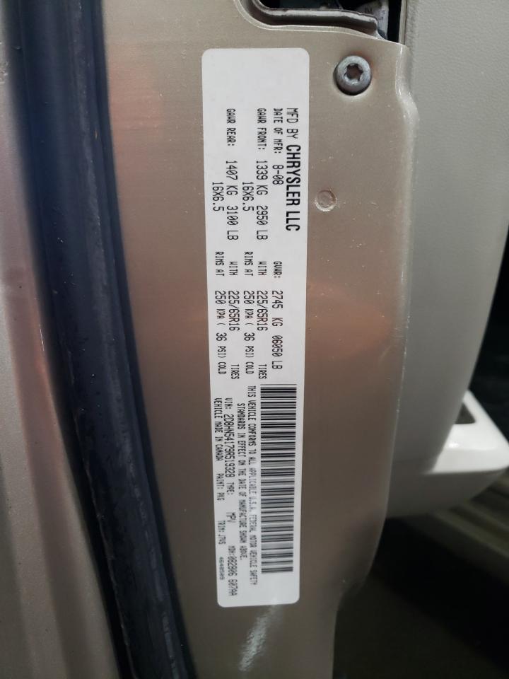 2009 Dodge Caravan VIN 2D8HN54179R519328 Copart auction photo, front end / side damage thumbnail 14
