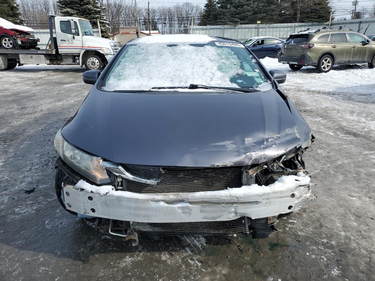 2014 Honda Civic VIN 2HGFB2F55EH541942 Copart auction photo, front end / all over damage thumbnail 5
