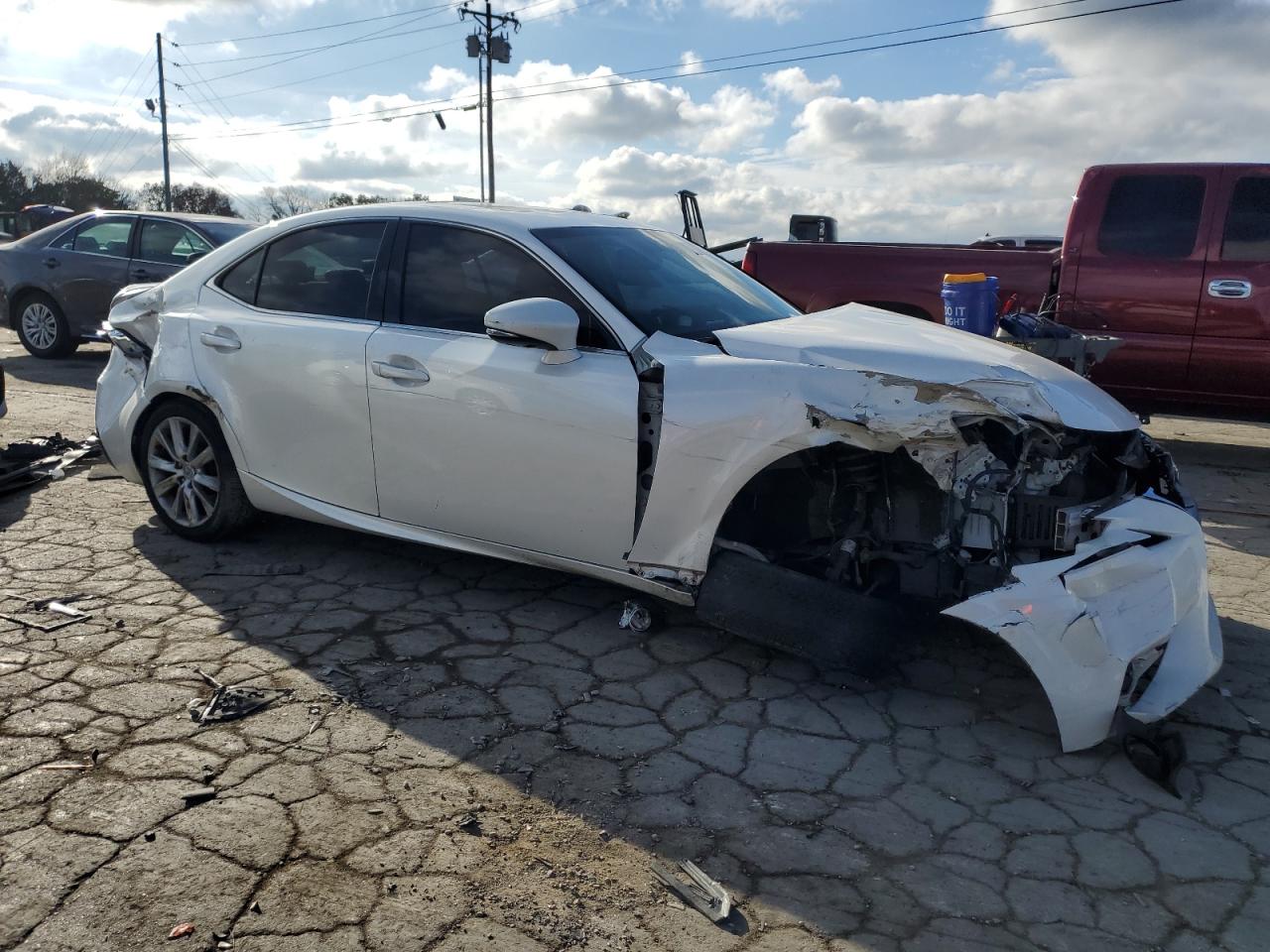 2016 Lexus IS VIN JTHBA1D20G5020249 Copart auction photo, front end / rear end damage thumbnail 4