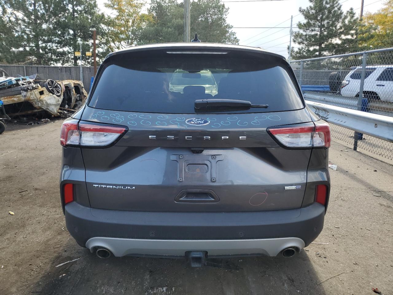 2020 Ford Escape VIN 1FMCU9J97LUA57890 Copart auction photo, hail damage thumbnail 6